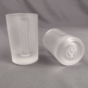 Jagermeister Jager Frosted Embossed 1 fl. oz Shot Glasses. Set of two. Official
